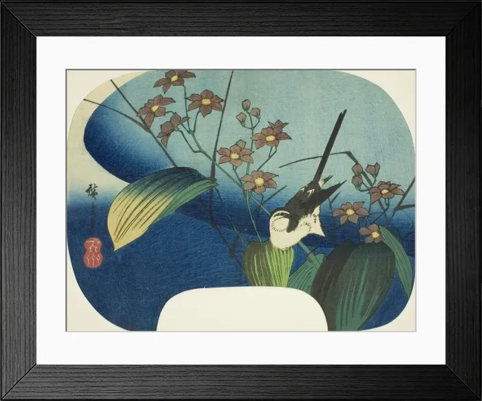 Framed Print : Wagtail and monochoria, n. d. Creator: Ando Hiroshige Framed Print : Wagtail and monochoria, n. d. Creator: Ando Hiroshige