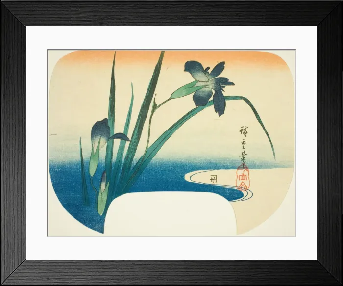 Framed Print : Iris and stream, c. 1830 / 44. Creator: Ando Hiroshige Framed Print : Iris and stream, c. 1830 / 44. Creator: Ando Hiroshige