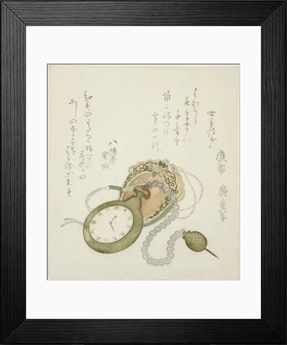 Framed Print : Pocket watch, c. 1823. Creator: Ando Hiroshige Framed Print : Pocket watch, c. 1823. Creator: Ando Hiroshige