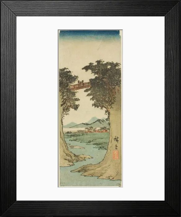 Framed Print : Monkey Bridge, c. 1840 / 42. Creator: Ando Hiroshige Framed Print : Monkey Bridge, c. 1840 / 42. Creator: Ando Hiroshige