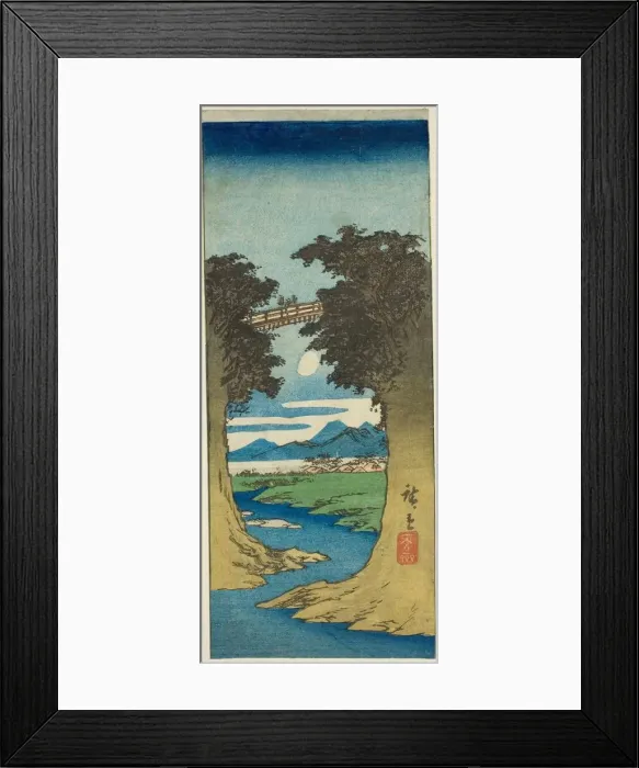 Framed Print : Monkey Bridge, c. 1840 / 42. Creator: Ando Hiroshige Framed Print : Monkey Bridge, c. 1840 / 42. Creator: Ando Hiroshige