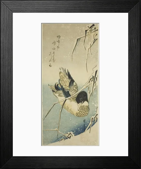 Framed Print : Ducks in snow, 1830s. Creator: Ando Hiroshige Framed Print : Ducks in snow, 1830s. Creator: Ando Hiroshige