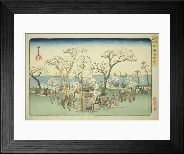 Framed Print : Merrymaking at Goten Hill (Gotenyama yukyo), from the series Famous Places in Edo... c1832 / 34. Creator: Ando Hiroshige. Merrymaking at Goten Hill (Gotenyama yukyo), from the series Famous Places in Edo... c1832 / 34. Creator: Ando Hiroshige Framed Print : Merrymaking at Goten Hill (Gotenyama yukyo), from the series Famous Places in Edo... c1832 / 34. Creator: Ando Hiroshige. Merrymaking at Goten Hill (Gotenyama yukyo), from the series Famous Places in Edo... c1832 / 34. Creator: Ando Hiroshige