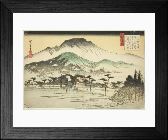 Framed Print : Evening Bell at Mii Temple (Mii bansho), from the series Eight Views of Omi (Omi... c. 1834. Creator: Ando Hiroshige. Evening Bell at Mii Temple (Mii bansho), from the series Eight Views of Omi (Omi... c. 1834. Creator: Ando Hiroshige) Framed Print : Evening Bell at Mii Temple (Mii bansho), from the series Eight Views of Omi (Omi... c. 1834. Creator: Ando Hiroshige. Evening Bell at Mii Temple (Mii bansho), from the series Eight Views of Omi (Omi... c. 1834. Creator: Ando Hiroshige)