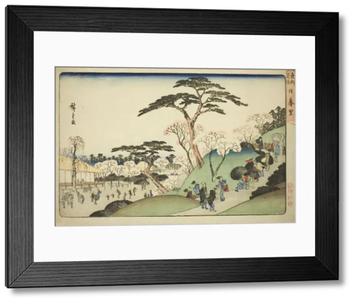 Framed Print : Nippori, from the series Famous Places in the Eastern Capital (Toto meisho), c. 1835 / 38. Creator: Ando Hiroshige. Nippori, from the series Famous Places in the Eastern Capital (Toto meisho), c. 1835 / 38. Creator: Ando Hiroshige Framed Print : Nippori, from the series Famous Places in the Eastern Capital (Toto meisho), c. 1835 / 38. Creator: Ando Hiroshige. Nippori, from the series Famous Places in the Eastern Capital (Toto meisho), c. 1835 / 38. Creator: Ando Hiroshige