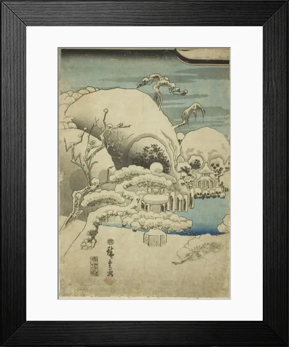 Framed Print : Taira no Kiyomori Sees an Apparition (Taira no Kiyomori kaii o miru zu), c. 1843 / 47. Creator: Ando Hiroshige Framed Print : Taira no Kiyomori Sees an Apparition (Taira no Kiyomori kaii o miru zu), c. 1843 / 47. Creator: Ando Hiroshige