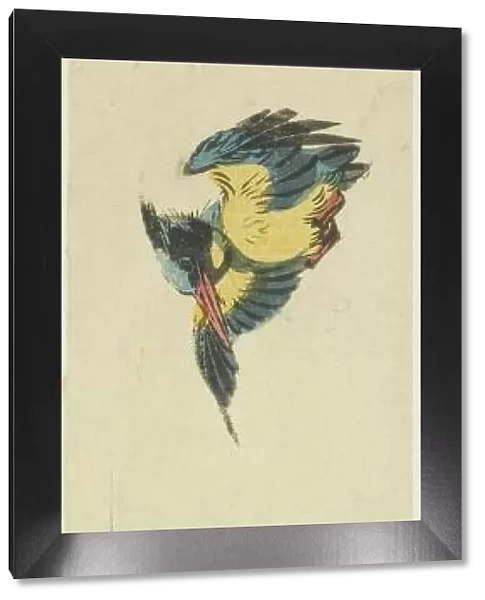 Kingfisher and reeds, c. 1840. Creator: Ando Hiroshige