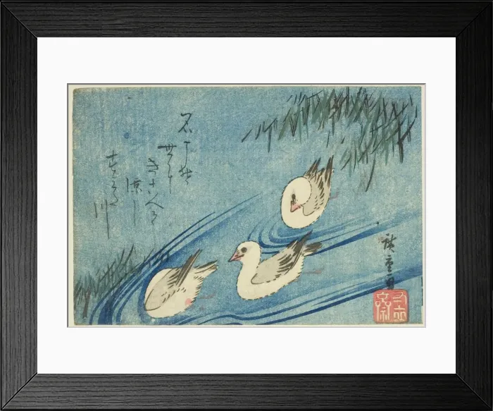 Framed Print : Oystercatchers, c. 1833 / 34. Creator: Ando Hiroshige Framed Print : Oystercatchers, c. 1833 / 34. Creator: Ando Hiroshige