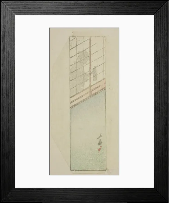 Framed Print : Envelope of woman behind sliding screens, n. d. Creator: Ando Hiroshige Framed Print : Envelope of woman behind sliding screens, n. d. Creator: Ando Hiroshige