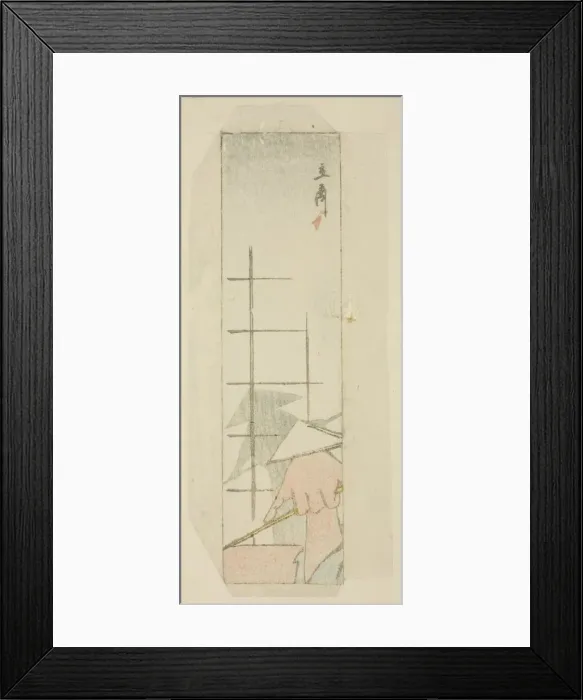 Framed Print : Envelope with hand shadow of boatman, n. d. Creator: Ando Hiroshige Framed Print : Envelope with hand shadow of boatman, n. d. Creator: Ando Hiroshige