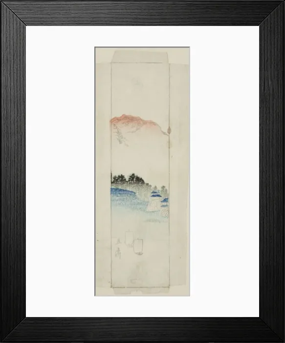 Framed Print : Envelope with landscape, n. d. Creator: Ando Hiroshige Framed Print : Envelope with landscape, n. d. Creator: Ando Hiroshige