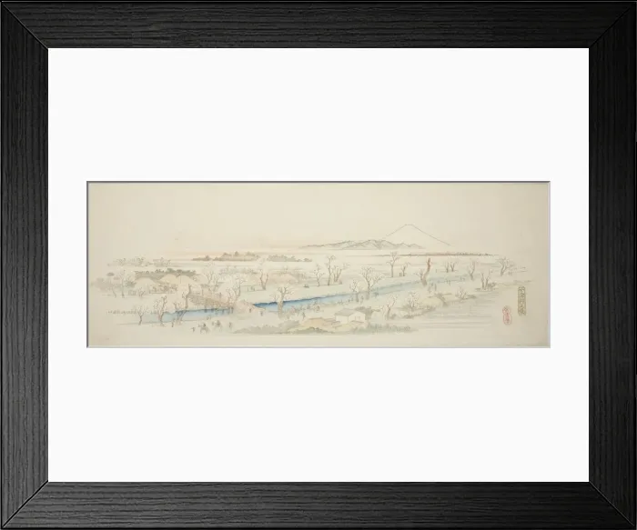 Framed Print : View of Koganei (Koganei no kei), from an untitled series of famous views of the Edo... c.1839 / 40. Creator: Ando Hiroshige Framed Print : View of Koganei (Koganei no kei), from an untitled series of famous views of the Edo... c.1839 / 40. Creator: Ando Hiroshige