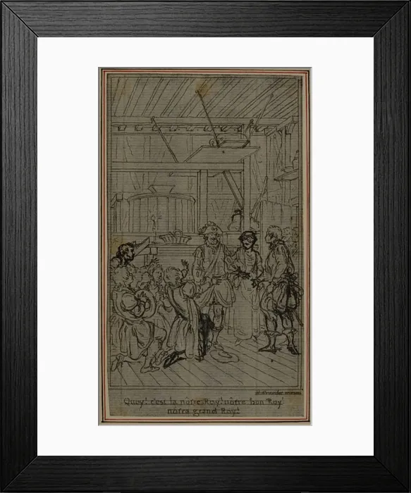 Framed Print : Study for Vignette-Frontispiece of Colles La Partie de Chasse de Henri IV Framed Print : Study for Vignette-Frontispiece of Colles La Partie de Chasse de Henri IV