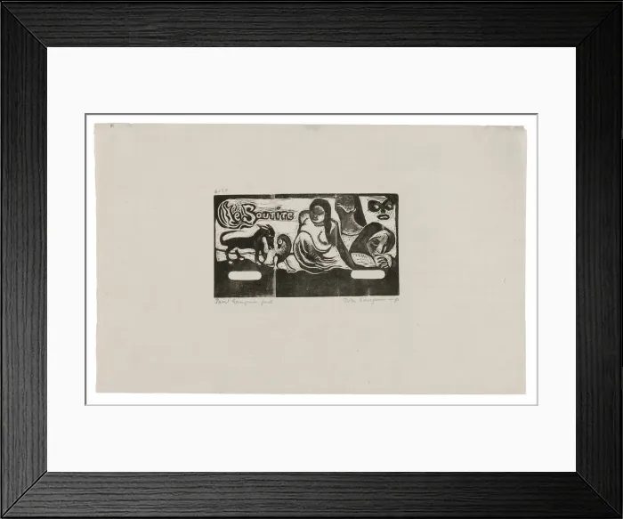 Framed Print : Three People, a Mask, a Fox and a Bird, headpiece forLe sourire, 1899 Framed Print : Three People, a Mask, a Fox and a Bird, headpiece forLe sourire, 1899