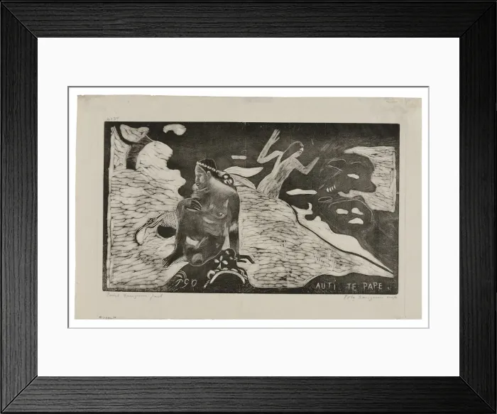 Framed Print : Auti te pape (Women at the River) from the Noa Noa Suite, 1893 / 94 Framed Print : Auti te pape (Women at the River) from the Noa Noa Suite, 1893 / 94