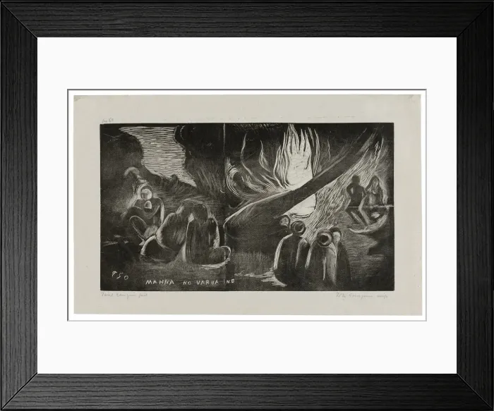 Framed Print : Mahna no varua ino (The Devil Speaks), from the Noa Noa Framed Print : Mahna no varua ino (The Devil Speaks), from the Noa Noa
