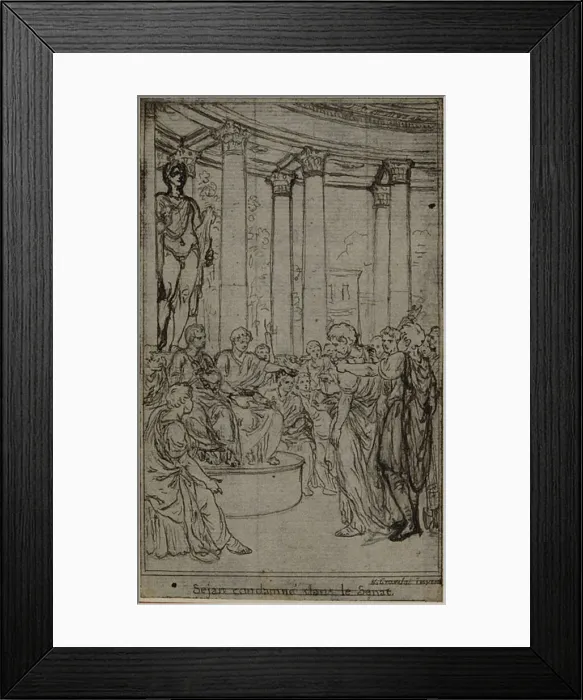 Framed Print : Study for an illustration in Tacitus Tibere, ou Les Six Premiers Livres des