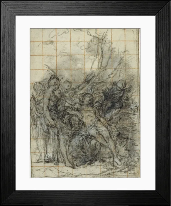 Framed Print : Death of Adonis (?), n. d. Creator: Hubert Francois Gravelot Framed Print : Death of Adonis (?), n. d. Creator: Hubert Francois Gravelot