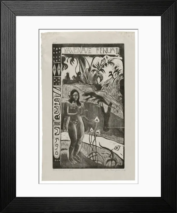 Framed Print : Nave nave fenua (Delightful Land), from the Noa Noa Suite, 1893 / 94, printed 1921 Framed Print : Nave nave fenua (Delightful Land), from the Noa Noa Suite, 1893 / 94, printed 1921