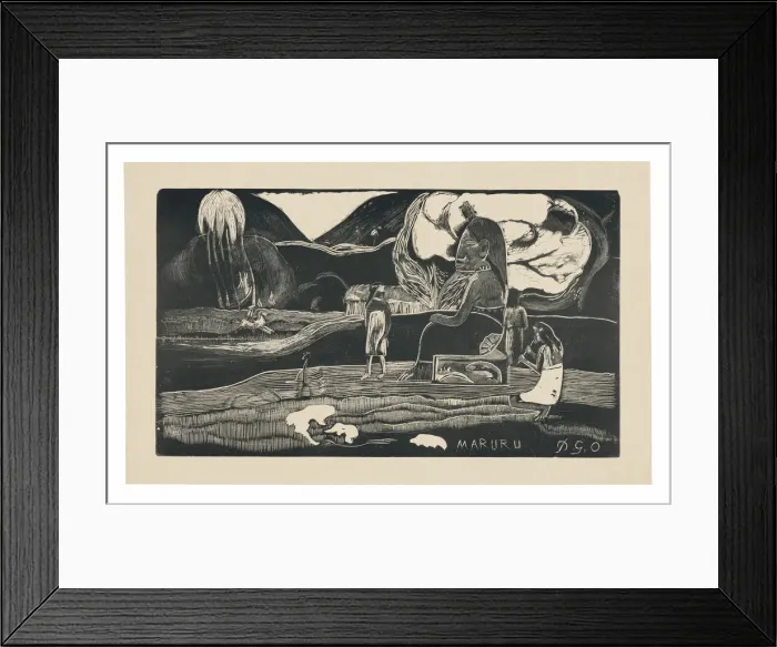 Framed Print : Maruru (Offerings of Gratitude), from the Noa Noa Suite, 1893 / 94, printed 1941 / 42 Framed Print : Maruru (Offerings of Gratitude), from the Noa Noa Suite, 1893 / 94, printed 1941 / 42