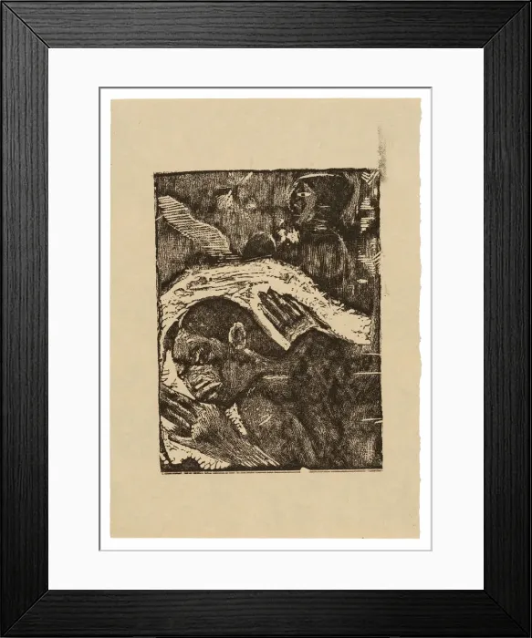 Framed Print : Manao tupapau (She Thinks of the Ghost or The Ghost Thinks of Her), 1894 / 95, printed 1928 Framed Print : Manao tupapau (She Thinks of the Ghost or The Ghost Thinks of Her), 1894 / 95, printed 1928