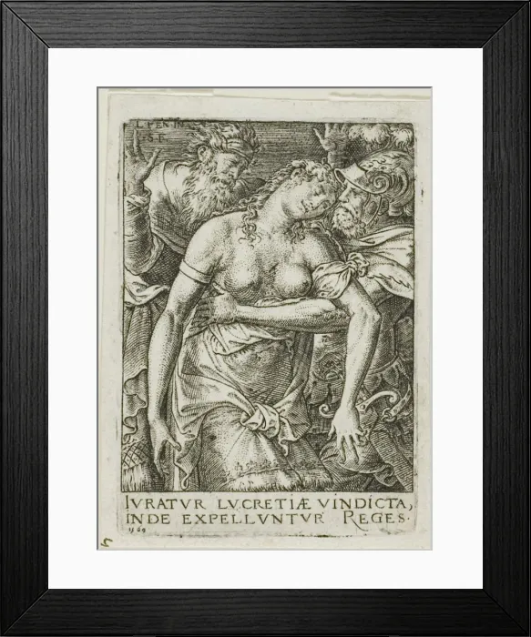 Framed Print : Lucretia, 1569. Creator: Etienne Delaune Framed Print : Lucretia, 1569. Creator: Etienne Delaune