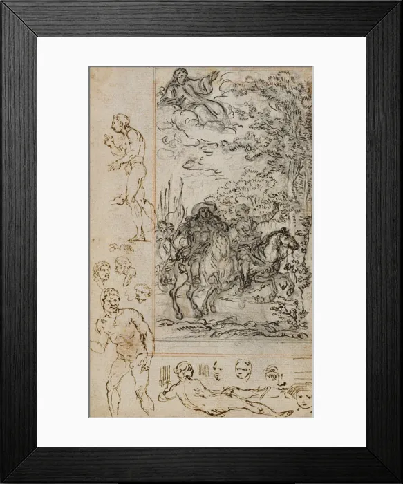 Framed Print : Study for Vignette in Voltaires La Pucelle d Orleans Framed Print : Study for Vignette in Voltaires La Pucelle d Orleans