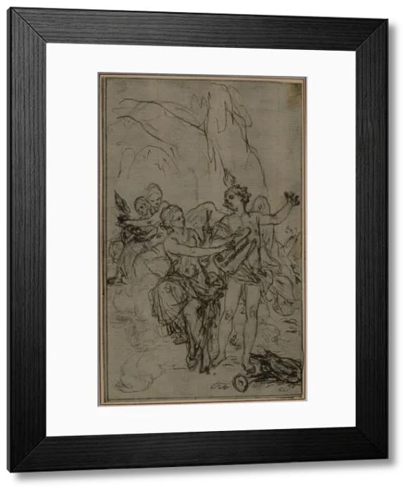 Framed Print : Study: Vignette-Frontispiece for Lucains La Pharsale, c. 1766 Framed Print : Study: Vignette-Frontispiece for Lucains La Pharsale, c. 1766