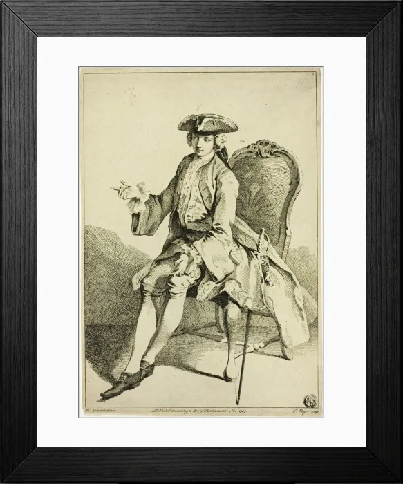 Framed Print : Young Seigneur Seated, 1745. Creator: Hubert Francois Gravelot Framed Print : Young Seigneur Seated, 1745. Creator: Hubert Francois Gravelot