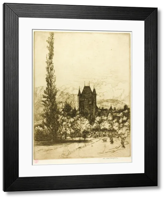 Framed Print : A Castle in Thun, Switzerland, 1908. Creator: Donald Shaw MacLaughlan Framed Print : A Castle in Thun, Switzerland, 1908. Creator: Donald Shaw MacLaughlan