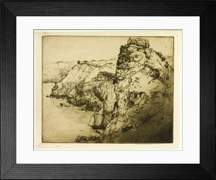 Framed Print : The Smugglers Cove, 1906. Creator: Donald Shaw MacLaughlan Framed Print : The Smugglers Cove, 1906. Creator: Donald Shaw MacLaughlan