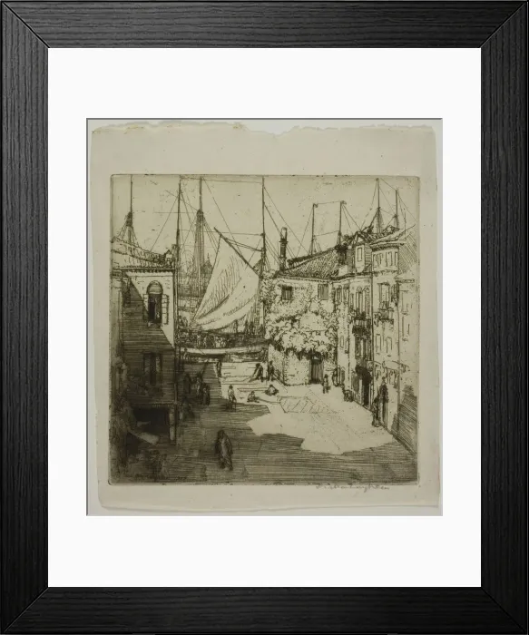 Framed Print : Sail Yard, Venice, 1909. Creator: Donald Shaw MacLaughlan Framed Print : Sail Yard, Venice, 1909. Creator: Donald Shaw MacLaughlan