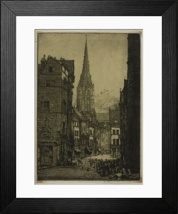 Framed Print : Rue du Chasseur, Rouen, 1903. Creator: Donald Shaw MacLaughlan Framed Print : Rue du Chasseur, Rouen, 1903. Creator: Donald Shaw MacLaughlan