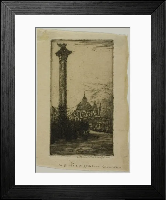 Framed Print : Lion Column, Venice, 1900. Creator: Donald Shaw MacLaughlan Framed Print : Lion Column, Venice, 1900. Creator: Donald Shaw MacLaughlan