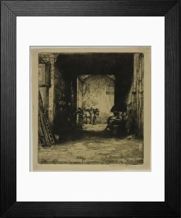 Framed Print : The Little Forge, 1902. Creator: Donald Shaw MacLaughlan Framed Print : The Little Forge, 1902. Creator: Donald Shaw MacLaughlan