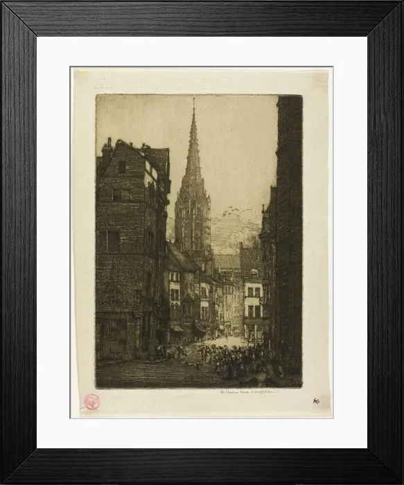 Framed Print : Rue du Chasseur, Rouen, 1903. Creator: Donald Shaw MacLaughlan Framed Print : Rue du Chasseur, Rouen, 1903. Creator: Donald Shaw MacLaughlan