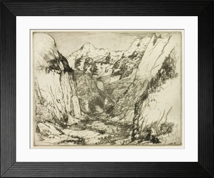 Framed Print : The Lauterbrunnen, 1908. Creator: Donald Shaw MacLaughlan Framed Print : The Lauterbrunnen, 1908. Creator: Donald Shaw MacLaughlan