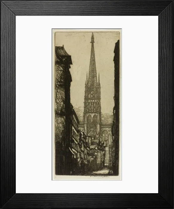 Framed Print : La Fleche, Rouen, 1903. Creator: Donald Shaw MacLaughlan Framed Print : La Fleche, Rouen, 1903. Creator: Donald Shaw MacLaughlan