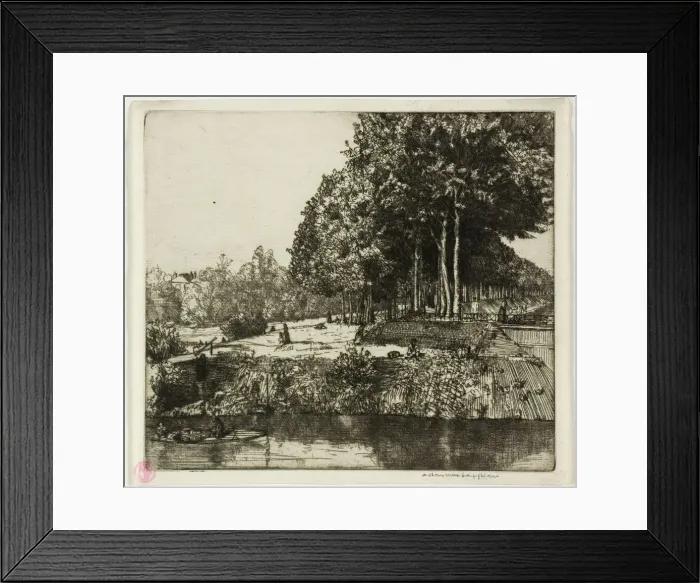 Framed Print : Canal at Charenton, 1901. Creator: Donald Shaw MacLaughlan Framed Print : Canal at Charenton, 1901. Creator: Donald Shaw MacLaughlan