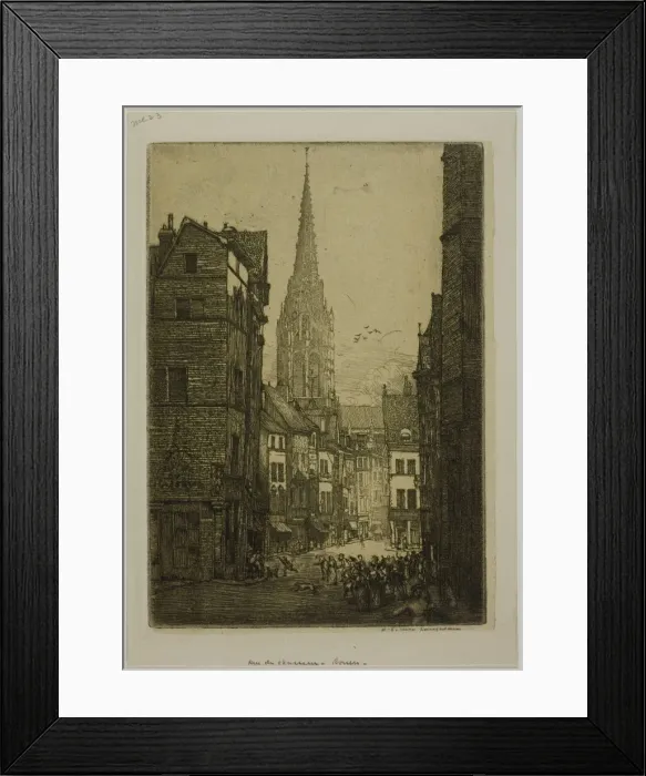 Framed Print : Rue du Chasseur, Rouen, 1903. Creator: Donald Shaw MacLaughlan Framed Print : Rue du Chasseur, Rouen, 1903. Creator: Donald Shaw MacLaughlan