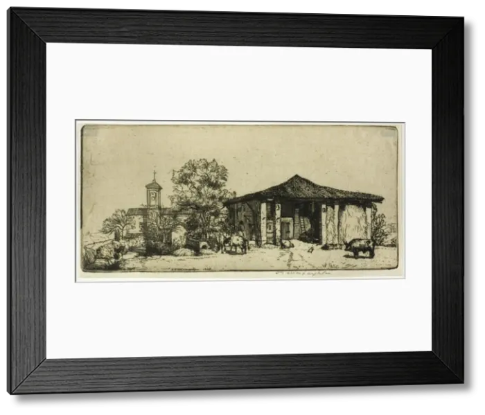 Framed Print : A Tuscan Farm, 1904. Creator: Donald Shaw MacLaughlan Framed Print : A Tuscan Farm, 1904. Creator: Donald Shaw MacLaughlan