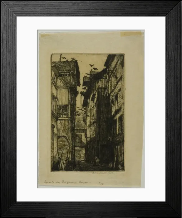 Framed Print : Ruelle des Pigeons, Rouen, 1903. Creator: Donald Shaw MacLaughlan Framed Print : Ruelle des Pigeons, Rouen, 1903. Creator: Donald Shaw MacLaughlan
