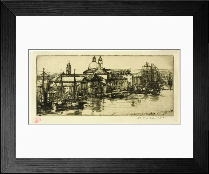 Framed Print : Morning, Venice, 1908. Creator: Donald Shaw MacLaughlan Framed Print : Morning, Venice, 1908. Creator: Donald Shaw MacLaughlan