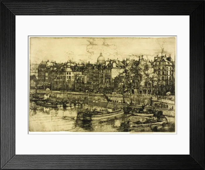 Framed Print : Quai des Grands Augustine, Paris, 1906. Creator: Donald Shaw MacLaughlan Framed Print : Quai des Grands Augustine, Paris, 1906. Creator: Donald Shaw MacLaughlan