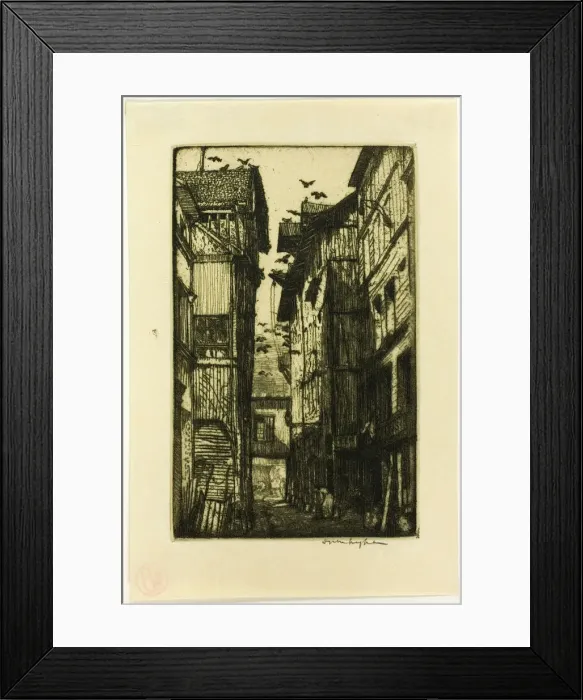 Framed Print : Ruelle des Pigeons, Rouen, 1903. Creator: Donald Shaw MacLaughlan Framed Print : Ruelle des Pigeons, Rouen, 1903. Creator: Donald Shaw MacLaughlan