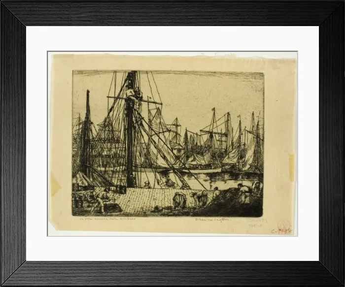 Framed Print : Fishing Boats, Boulogne-sur-Mer, 1902. Creator: Donald Shaw MacLaughlan Framed Print : Fishing Boats, Boulogne-sur-Mer, 1902. Creator: Donald Shaw MacLaughlan