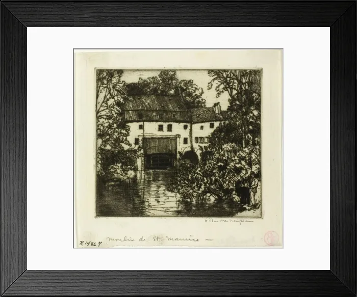Framed Print : Moulin St. Maurice, 1902. Creator: Donald Shaw MacLaughlan Framed Print : Moulin St. Maurice, 1902. Creator: Donald Shaw MacLaughlan
