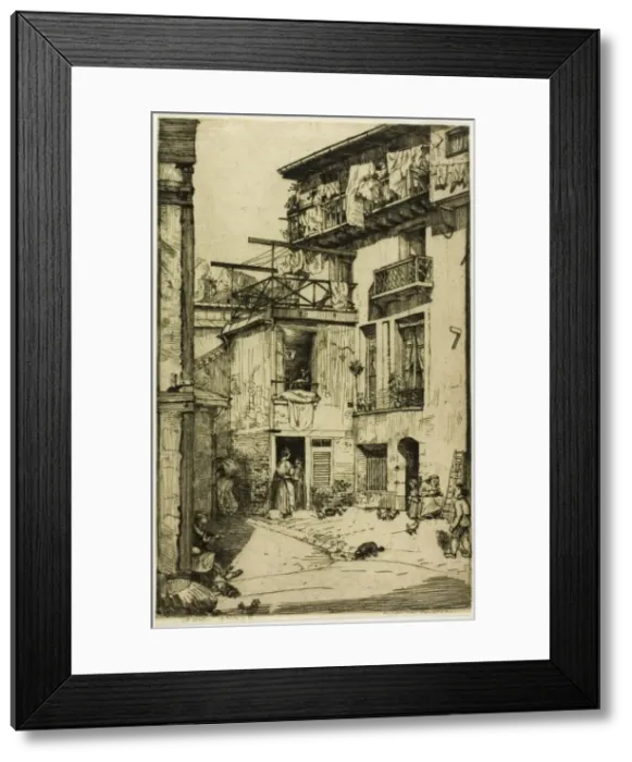 Framed Print : Cour des Gobelins, 1901. Creator: Donald Shaw MacLaughlan