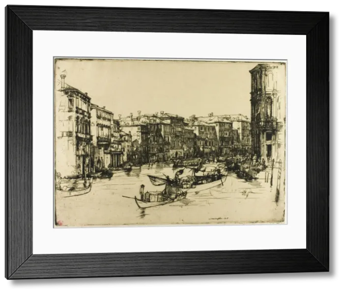 Framed Print : The Market, Venice, 1908. Creator: Donald Shaw MacLaughlan Framed Print : The Market, Venice, 1908. Creator: Donald Shaw MacLaughlan