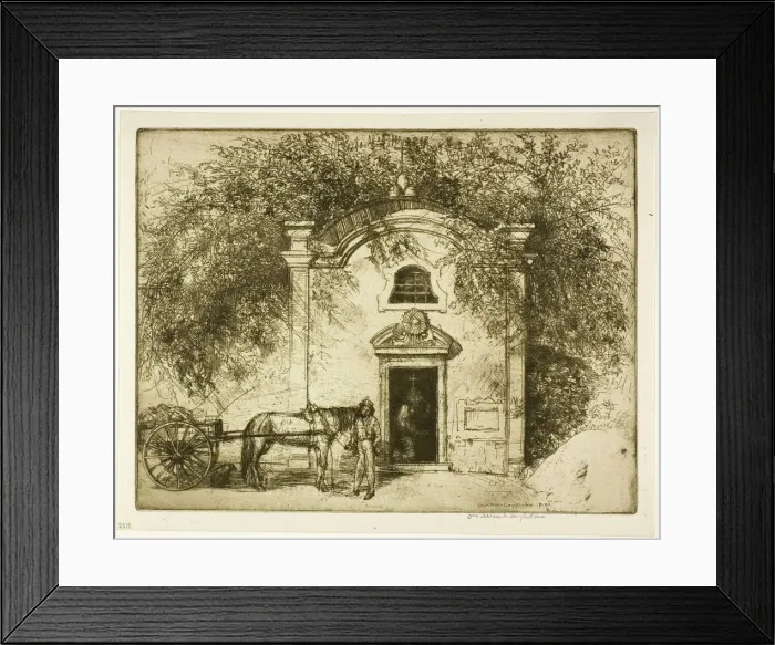 Framed Print : A Wayside Chapel, 1912. Creator: Donald Shaw MacLaughlan Framed Print : A Wayside Chapel, 1912. Creator: Donald Shaw MacLaughlan
